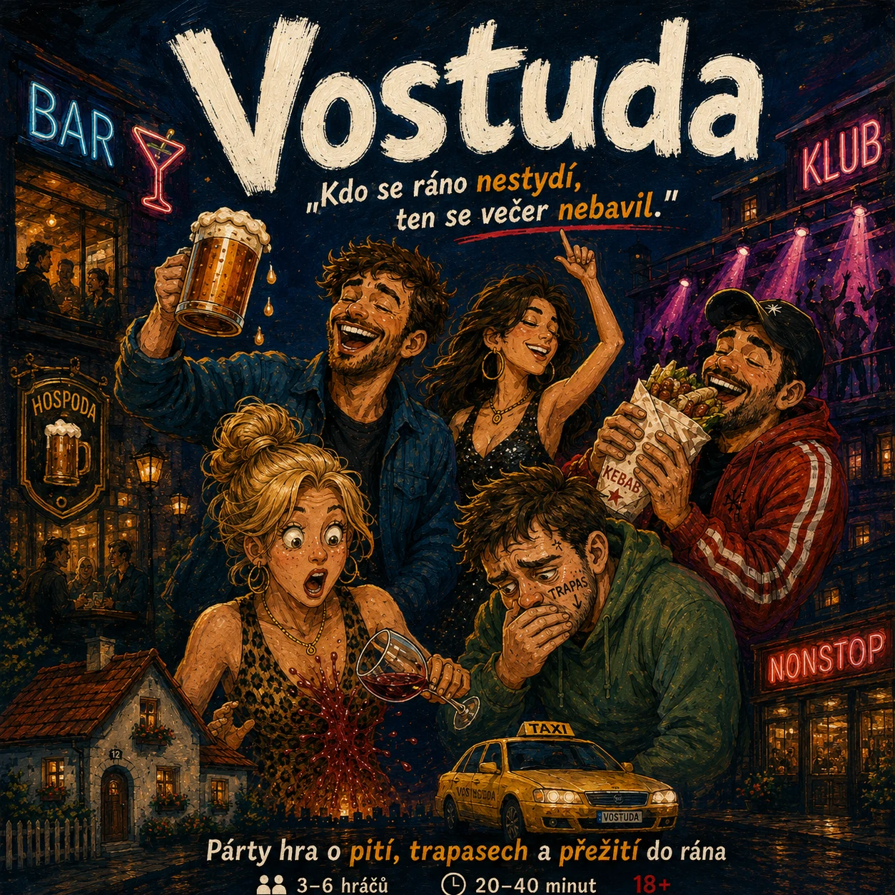 Krabice deskové hry Vostuda